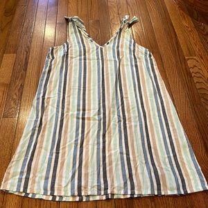 Striped Linen Blend Dress